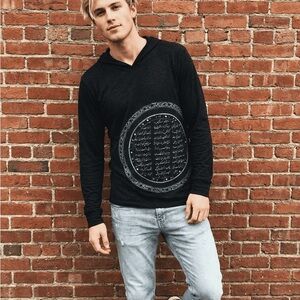 Black Graphic Hoodie Shirt for men and women - Light weight hoodie